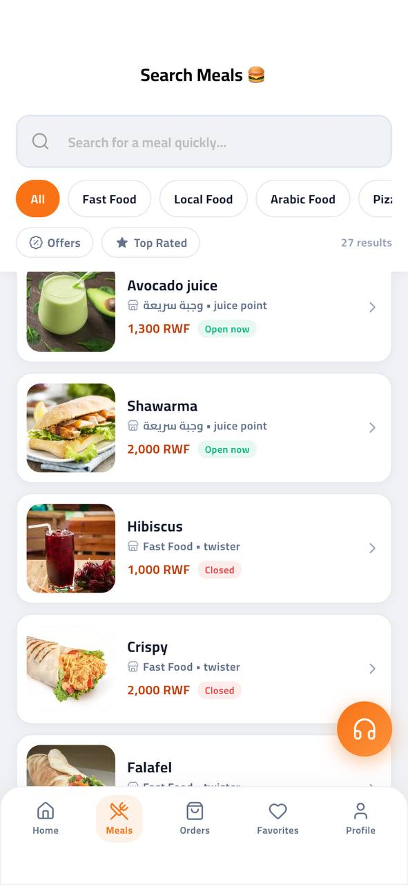 meal search / discovery