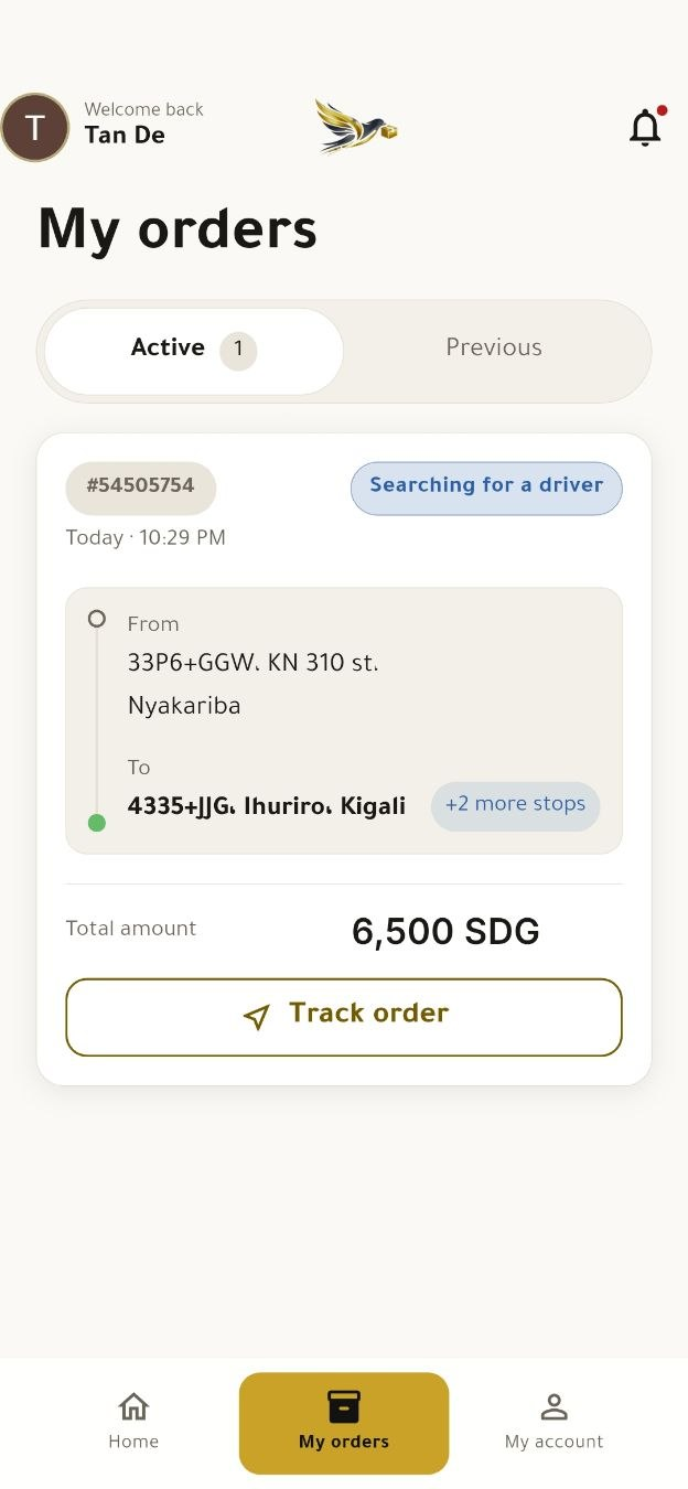 multi-stop order summary