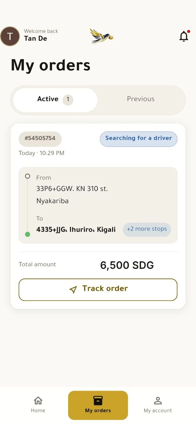 multi-stop order summary